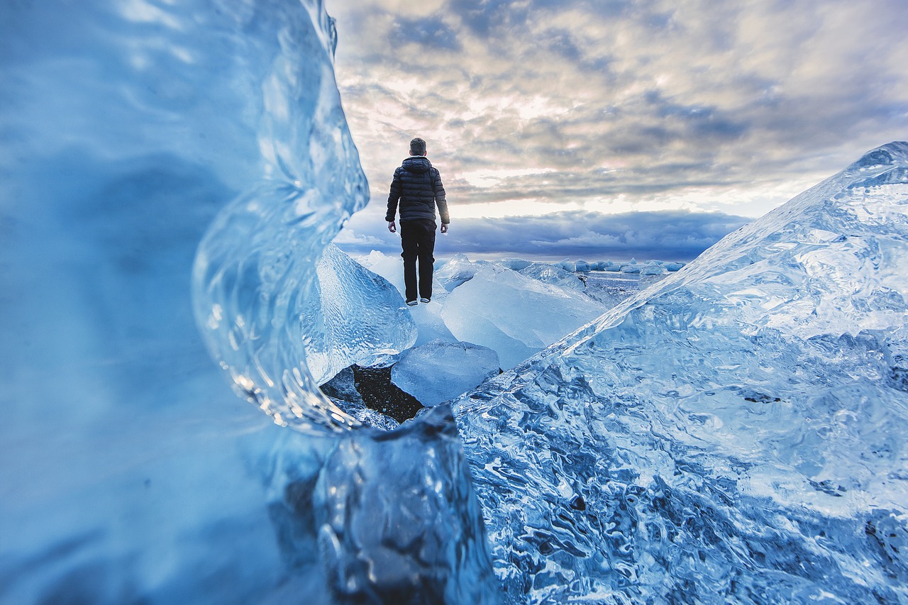 David Clases researching polar ice